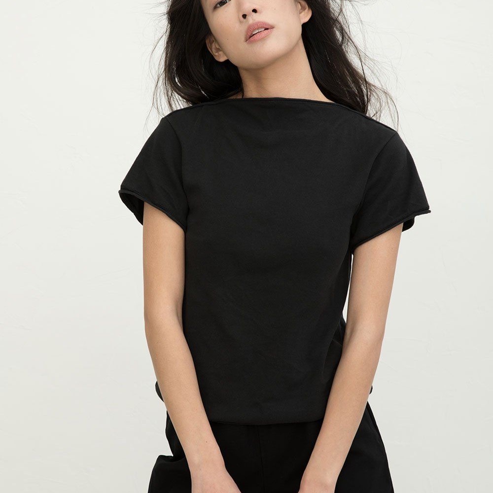 Elizabeth Suzann/Alabama Chanin Eva Tee in Black
